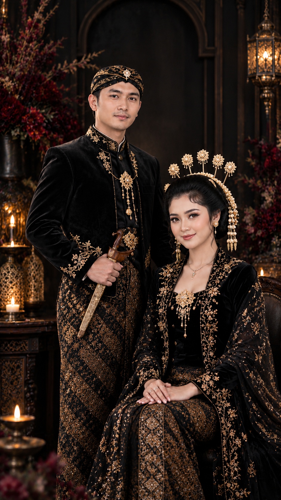 Foto pasangan pengantin adat Jawa